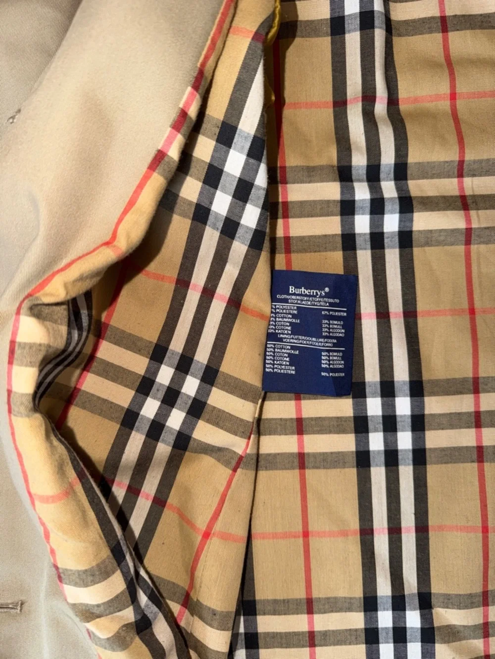 Vintage Burberry Women's Lightweight Markfield Trench Coat - Taupe - size 8 - Picture 5 of 6